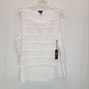 ****New! Vince Camuto white sleeveless top sz. XL